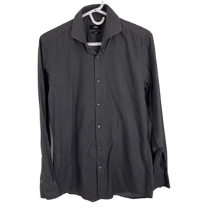 Hugo Boss Men's Slim Fit Charcoal Grey Dress Shirt